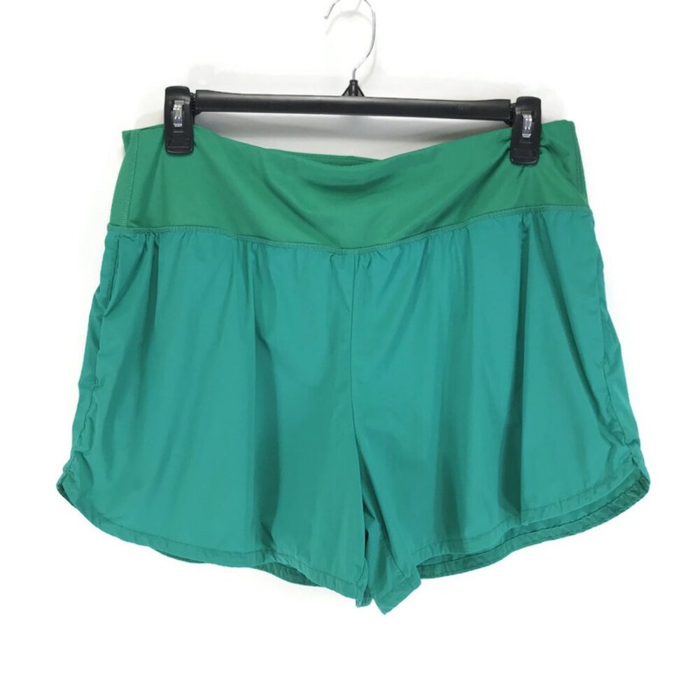 Spyder Active Lined Running Shorts Women's Size XL Green Stretch Fitness Workout